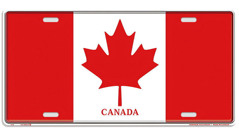 Metalen wandbord | Canada #3 | Kentekenplaat | 15x30cm |