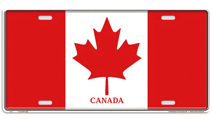 Metalen wandbord | Canada #3 | Kentekenplaat | 15x30cm |