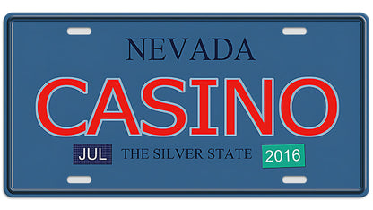 Metalen wandbord | Nevada Casino | Kentekenplaat | 15x30cm |