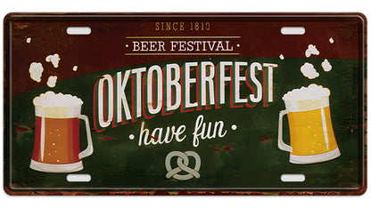 Metalen wandbord | Oktoberfest | Kentekenplaat | 15x30cm |