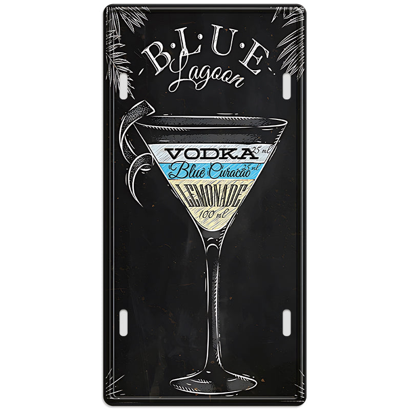 Metalen wandbord | Blue Lagoon | Kentekenplaat | 30x15cm |