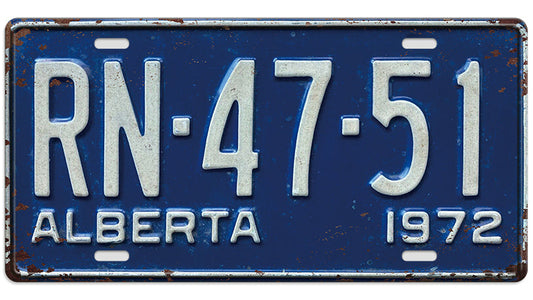 Metalen wandbord | Alberta 1972 | Kentekenplaat | 15x30cm |