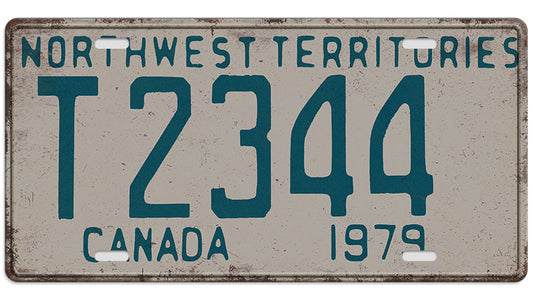 Metalen wandbord | Canada 1979 | Kentekenplaat | 15x30cm |