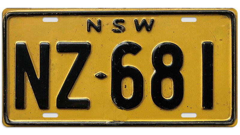 Metalen wandbord | NZ 681 | Kentekenplaat | 15x30cm |