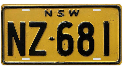 Metalen wandbord | NZ 681 | Kentekenplaat | 15x30cm |