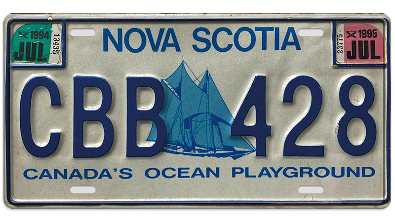 Metalen wandbord | Nova Scotia | Kentekenplaat | 15x30cm |