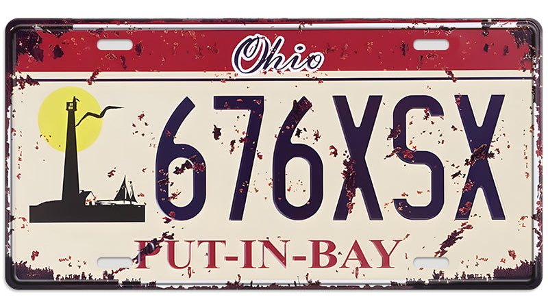 Metalen wandbord | Ohio | Kentekenplaat | 15x30cm |