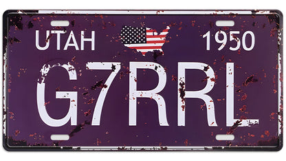 Metalen wandbord | Utah 1950 | Kentekenplaat | 15x30cm |