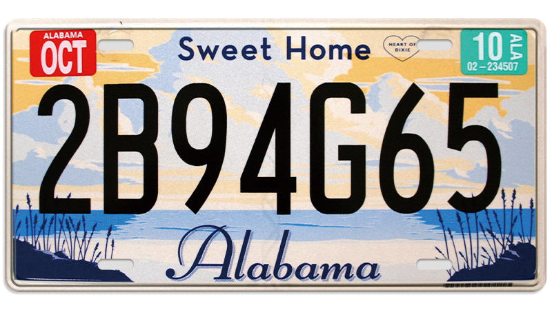 Metalen wandbord | Sweet home Alabama | Kentekenplaat | 15x30cm |