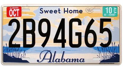 Metalen wandbord | Sweet home Alabama | Kentekenplaat | 15x30cm |