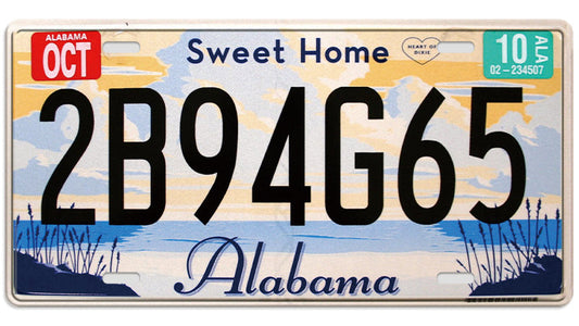 Metalen wandbord | Sweet home Alabama | Kentekenplaat | 15x30cm |