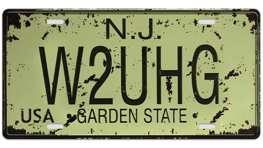Metalen wandbord | N.J. USA Garden State | Kentekenplaat | 15x30cm |