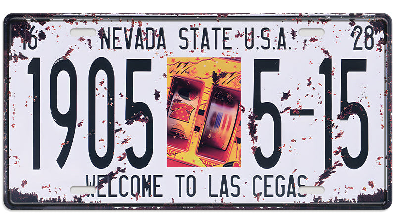 Metalen wandbord | Nevada State U.S.A. | Kentekenplaat | 15x30cm |