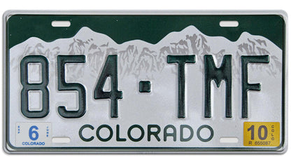 Metalen wandbord | Colorado #2 | Kentekenplaat | 15x30cm |