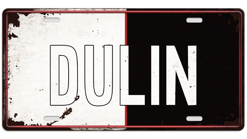 Metalen wandbord | Dulin | Kentekenplaat | 15x30cm |