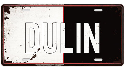 Metalen wandbord | Dulin | Kentekenplaat | 15x30cm |