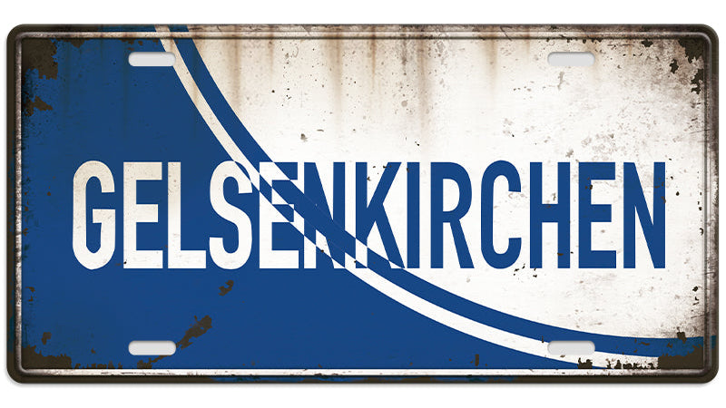 Metalen wandbord | Gelsenkirchen | Kentekenplaat | 15x30cm |