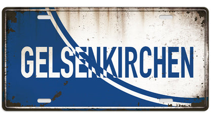 Metalen wandbord | Gelsenkirchen | Kentekenplaat | 15x30cm |