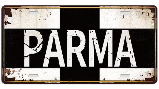 Metalen wandbord | Parma | Kentekenplaat | 15x30cm |