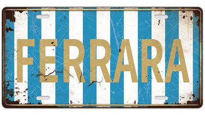 Metalen wandbord | Ferrara | Kentekenplaat | 15x30cm |