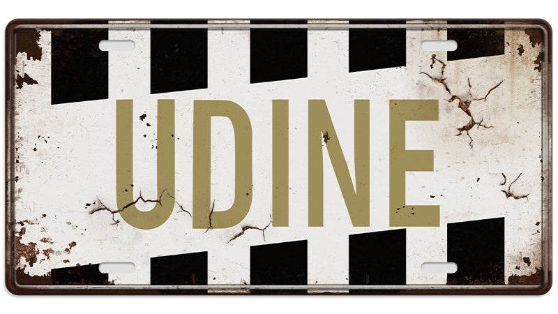Metalen wandbord | Udine | Kentekenplaat | 15x30cm |