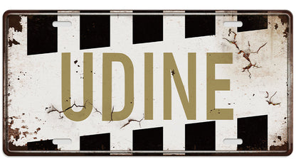 Metalen wandbord | Udine | Kentekenplaat | 15x30cm |