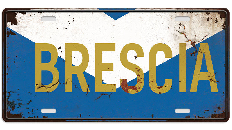 Metalen wandbord | Brescia | Kentekenplaat | 15x30cm |