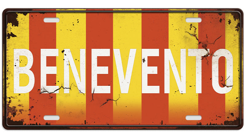 Metalen wandbord | Benevento | Kentekenplaat | 15x30cm |