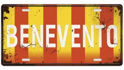 Metalen wandbord | Benevento | Kentekenplaat | 15x30cm |