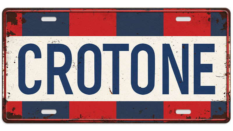 Metalen wandbord | Crotone | Kentekenplaat | 15x30cm |