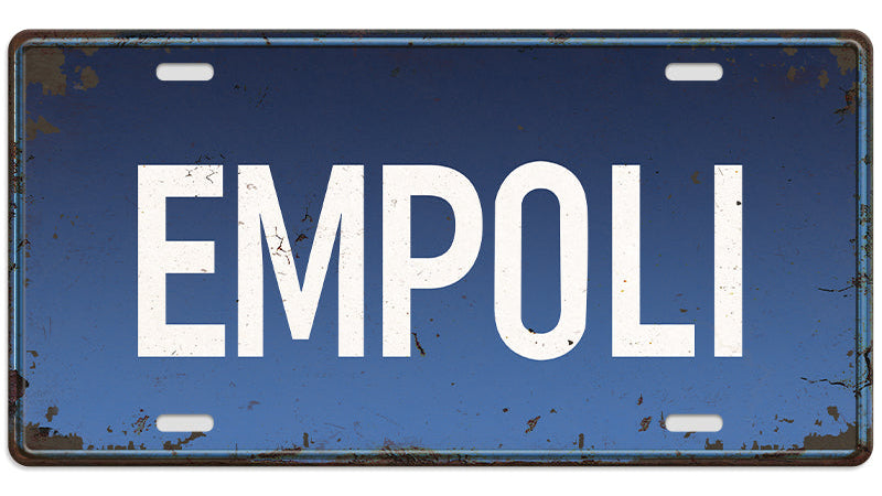Metalen wandbord | Empoli | Kentekenplaat | 15x30cm |