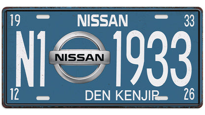 Metalen wandbord | Nissan | Kentekenplaat | 15x30cm |