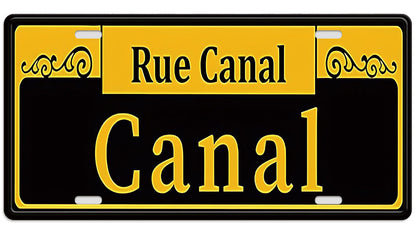 Metalen wandbord | Rue Canal | Kentekenplaat | 15x30cm |