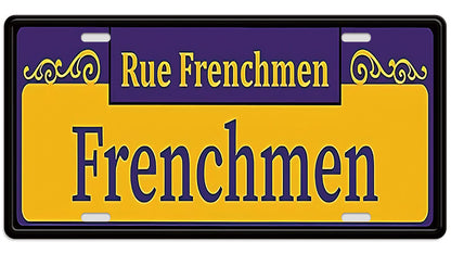 Metalen wandbord | Rue Frenchmen | Kentekenplaat | 15x30cm |