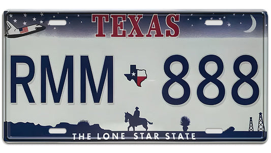 Metalen wandbord | Texas The Lone Star State #2 | Kentekenplaat | 15x30cm |