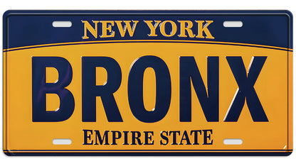 Metalen wandbord | New York | Bronx | Kentekenplaat | 15x30cm |