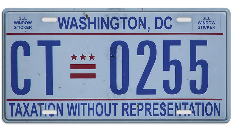 Metalen wandbord | Washington DC | Kentekenplaat | 15x30cm |