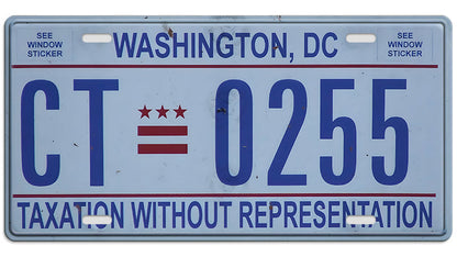Metalen wandbord | Washington DC | Kentekenplaat | 15x30cm |