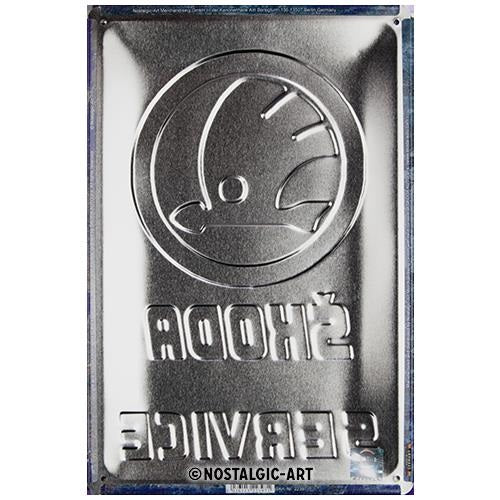Metalen wandbord | Skoda service | 30x20cm |