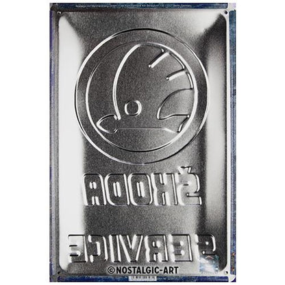 Metalen wandbord | Skoda service | 30x20cm |