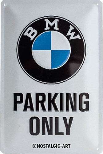 Metalen wandbord | BMW parking only | 30x20cm |