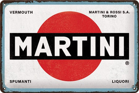 Metalen wandbord | Martini logo | 20x30cm |
