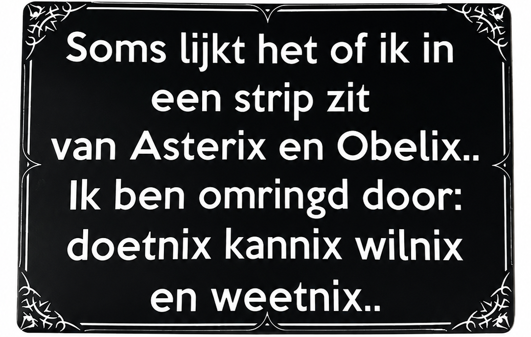 Metalen wandbord | Asterix en Obelix |
