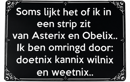Metalen wandbord | Asterix en Obelix |