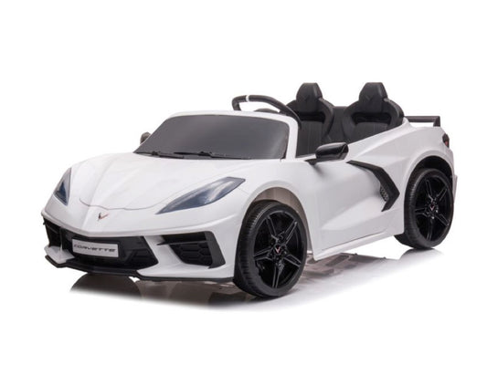 Corvette Stingray | Elektrische kinderauto | 12V | 2-Persoons model | Wit |