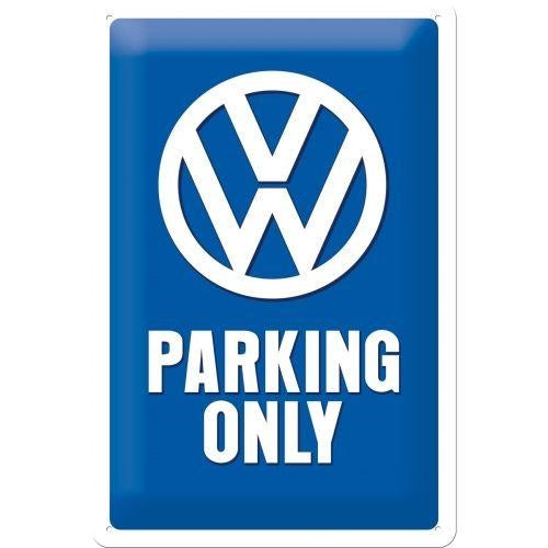 Metalen wandbord | Volkswagen parking only | 30x20cm |