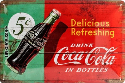 Metalen wandbord | Coca Cola bottle | 20x30cm |