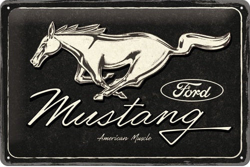 Metalen wandbord | Ford Mustang Horse | 20x30cm |