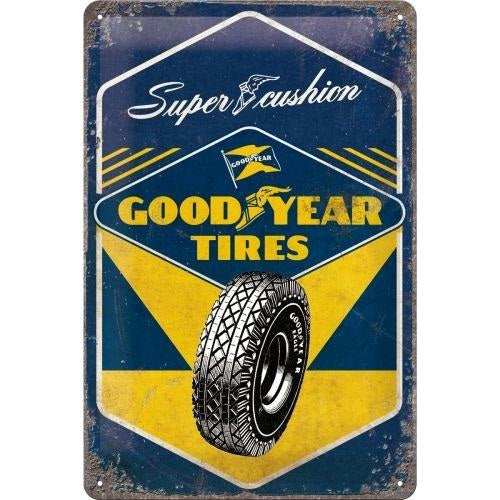 Metalen wandbord | Goodyear Tires Cushion | 30x20cm |