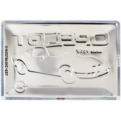 Metalen wandbord | Opel GT | Since 1968 | 20x30cm |